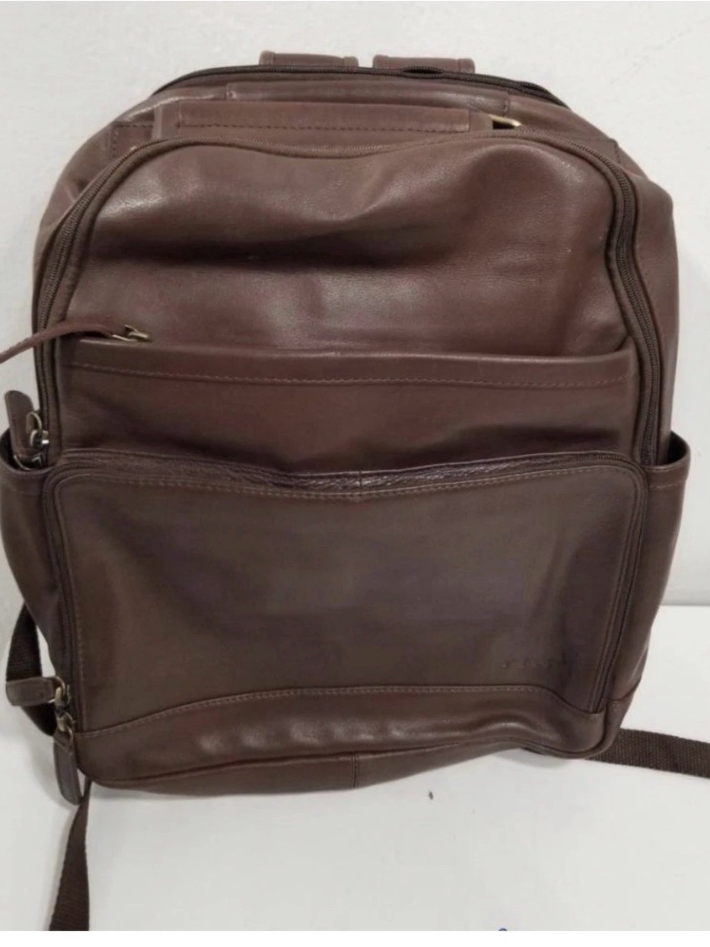 Kodiak Leather | Katmai Backpack | Dark Walnut Brown Leather | Green Interior